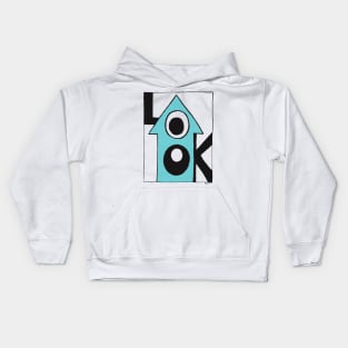 Blue Arrow Look Up Kids Hoodie